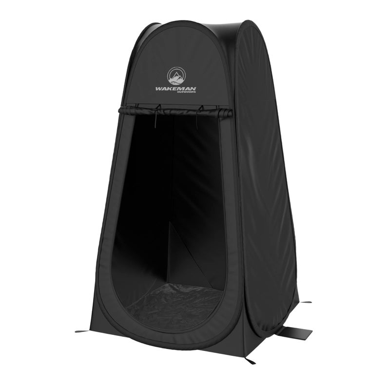 Wakeman Pop Up Pod - Privacy Shower Tent, Dressing Room, or Portable Toilet Stall with Carry Bag for Camping, Beach, or Tailgate by Wakeman Outdoors (Black) - Image 1
